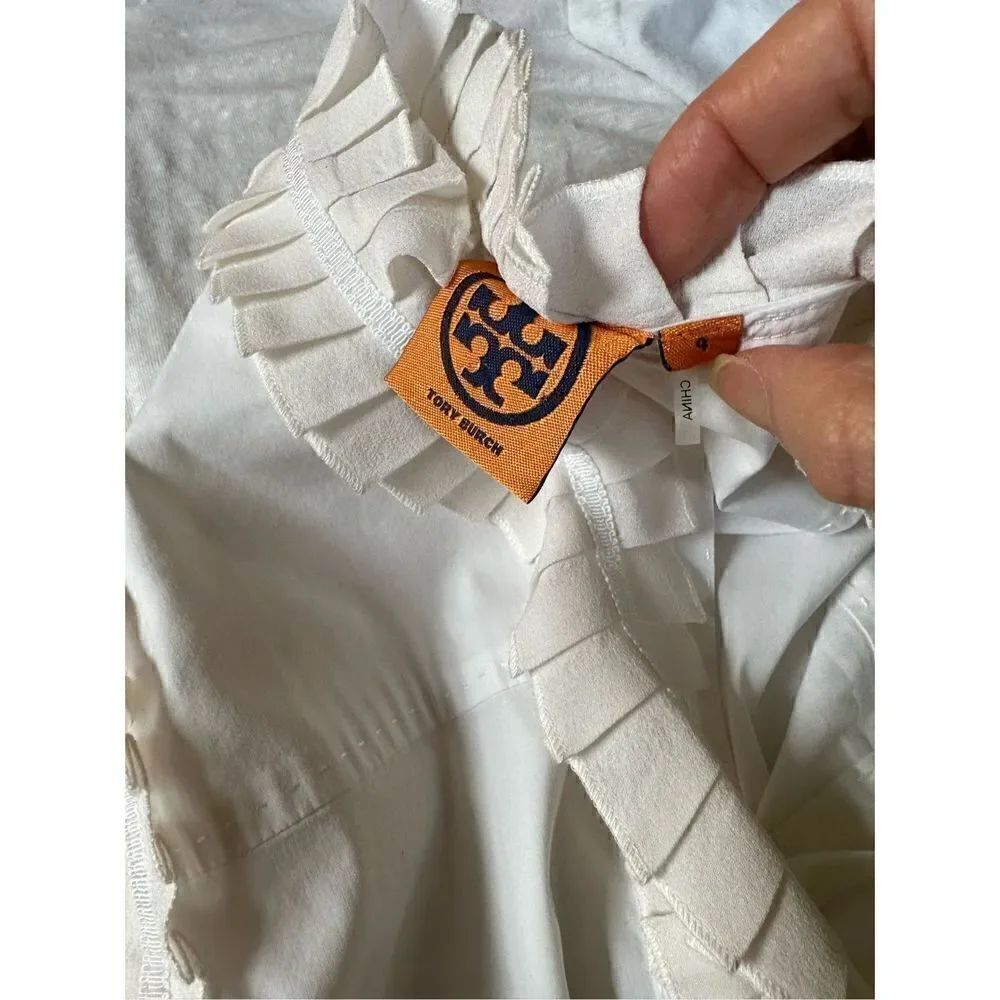Tory Burch white Tank Top size 4 - Picture 2 of 2